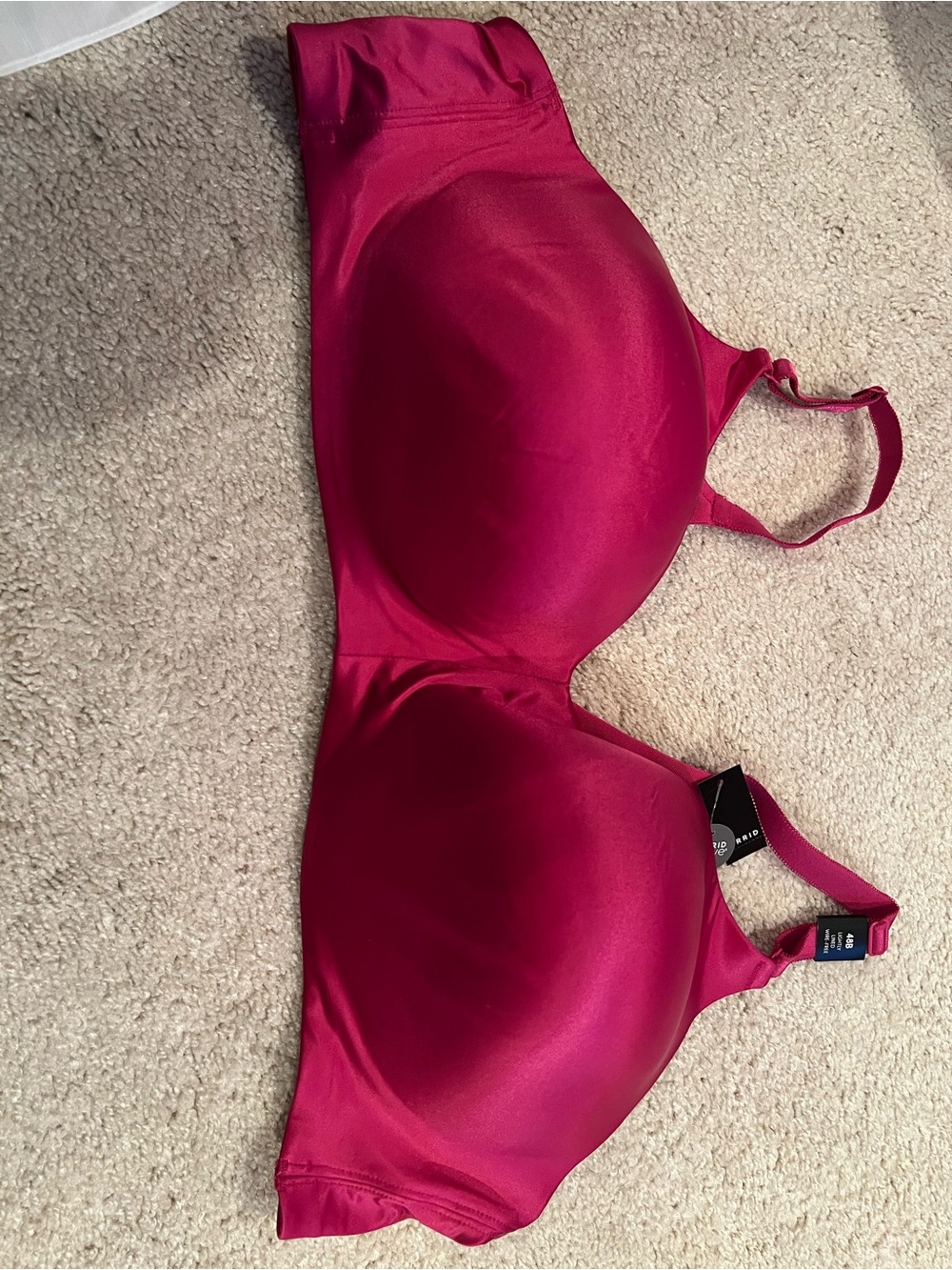 Torrid Lightly Lined Wire-Free Bra 48B in Fuchsia NWT